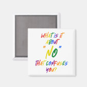 Worum geht es bei "NO" für aktivistische Feministi Magnet (Vorderseite/Rückseite)