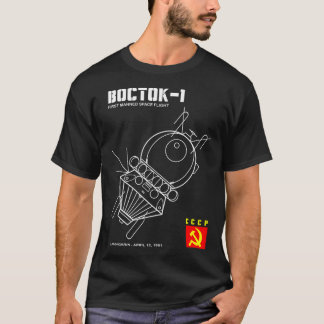 Wostok 1 Russisches Raumschiff T-Shirt
