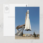 Wostok Postkarte (Vorne/Hinten)