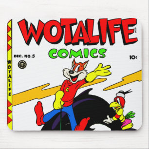 Wotalife Comics-Mauspad aus den 1940ern Mousepad