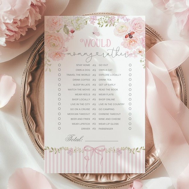 Would Mommy Rather Love Bug Baby Shower Game (Von Creator hochgeladen)