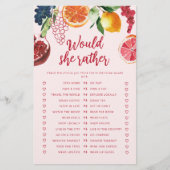 Would She Rather Fruit Off the Market Bridal game (Vorderseite)