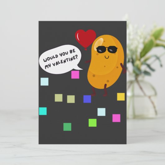 Would You Be My Valentine? Einladung (Stehend Vorderseite)