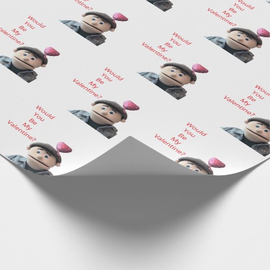 Would You Be My Valentine? Geschenkpapier (Ecke)