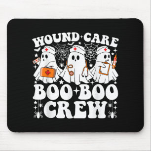 Wound Care Boo Boo Crew Nurse Funny Ghost Hallowee Mousepad