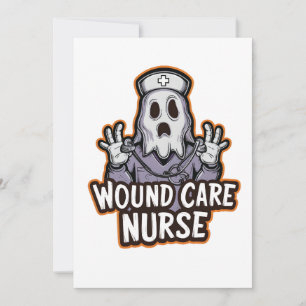 Wound Care Nurse Ghoul Ghost Nurse Halloween-Gesch Dankeskarte
