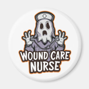 Wound Care Nurse Ghoul Ghost Nurse Halloween-Gesch Magnet