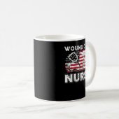 Wound Care Nurse RN Pflege American Flag 4. Juli Kaffeetasse (VorderseiteRechts)