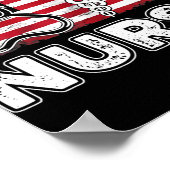 Wound Care Nurse RN Pflege amerikanische Flagge Ju Poster (Ecke)