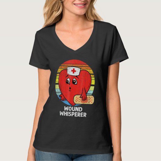 Wound Whisperer Valentines Day Nurse RN LPN Nursin T-Shirt (Vorderseite)