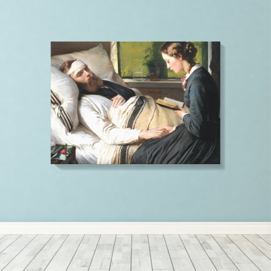 Wounded Soldier (by Elisabeth Jerichau-Baumann) Leinwanddruck (Insitu (Holzboden))