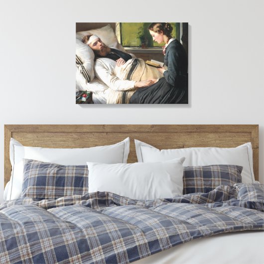 Wounded Soldier (by Elisabeth Jerichau-Baumann) Leinwanddruck (Insitu (Schlafzimmer))