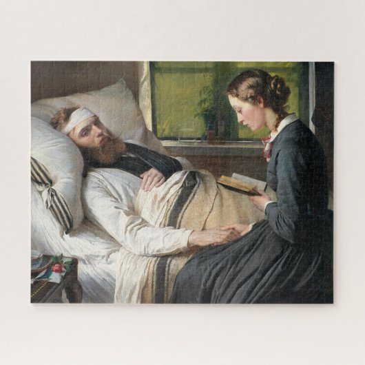 Wounded Warrior (by Elisabeth Jerichau-Baumann) Puzzle (Horizontal)