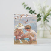 Woundfoot Joaquín Sorolla Spanischer Impressionist Postkarte (Stehend Vorderseite)