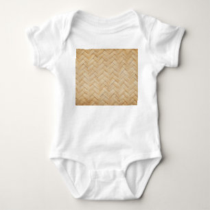 Woven Bamboo Abstrakte Textur Hintergrund. Baby Strampler