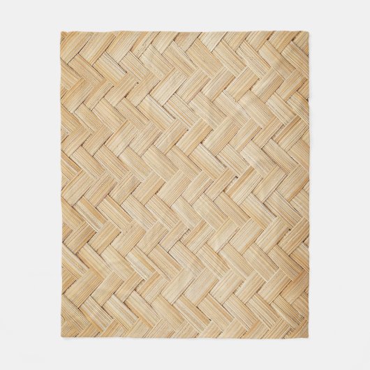 Woven Bamboo Abstrakte Textur Hintergrund. Fleecedecke (Vorderseite)