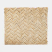 Woven Bamboo Abstrakte Textur Hintergrund. Fleecedecke (Vorderseite (Horizontal))