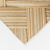 Woven Bamboo Abstrakte Textur Hintergrund. Fleecedecke (Ecke)