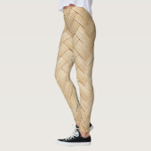 Woven Bamboo Abstrakte Textur Hintergrund. Leggings (Links)