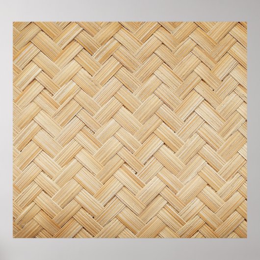 Woven Bamboo Abstrakte Textur Hintergrund. Poster (Vorne)