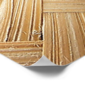 Woven Bamboo Abstrakte Textur Hintergrund. Poster (Ecke)