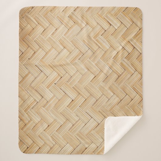 Woven Bamboo Abstrakte Textur Hintergrund. Sherpadecke (Vorderseite)