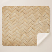 Woven Bamboo Abstrakte Textur Hintergrund. Sherpadecke (Vorderseite (Horizontal))