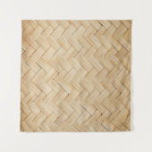 Woven Bamboo Abstrakte Textur Hintergrund. Wandteppich (Vorderseite (Horizontal))