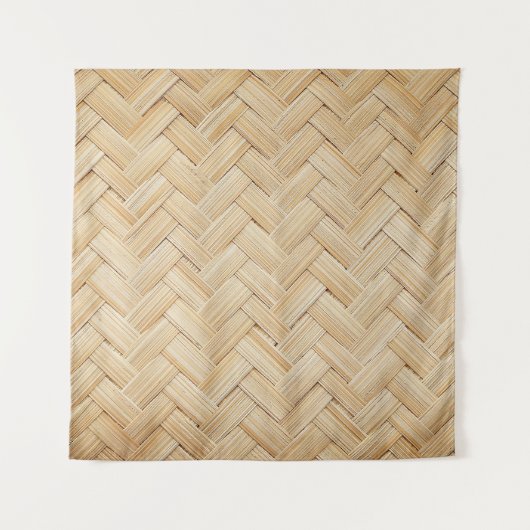 Woven Bamboo Abstrakte Textur Hintergrund. Wandteppich (Vorderseite)