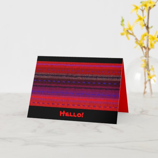 Woven Bands Hello Karte (Gelbe Blume)