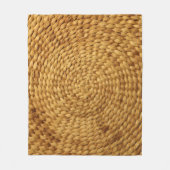 Woven Bast: Texturbraune Authentizität Fleecedecke (Vorderseite)