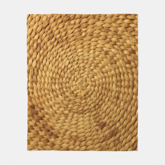 Woven Bast: Texturbraune Authentizität Fleecedecke (Vorderseite)