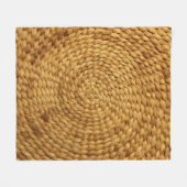 Woven Bast: Texturbraune Authentizität Fleecedecke (Vorderseite (Horizontal))