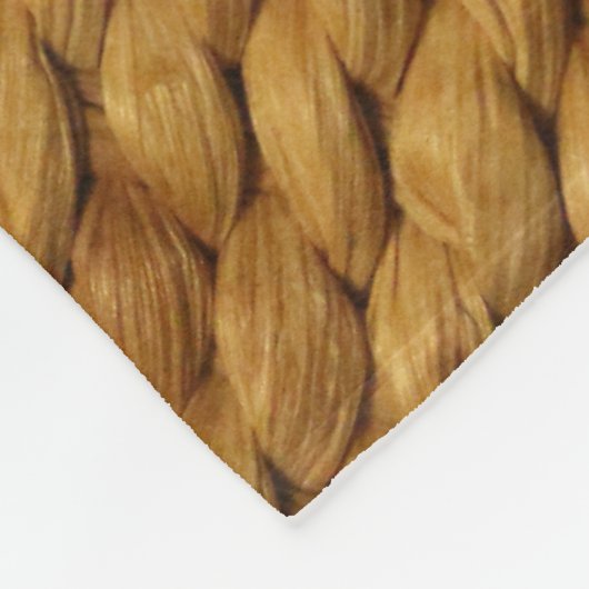 Woven Bast: Texturbraune Authentizität Fleecedecke (Ecke)