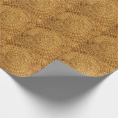 Woven Bast: Texturbraune Authentizität Geschenkpapier (Ecke)