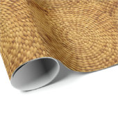 Woven Bast: Texturbraune Authentizität Geschenkpapier (Rolleneckpunkt)