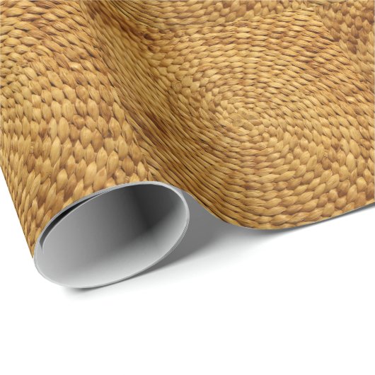 Woven Bast: Texturbraune Authentizität Geschenkpapier (Rolleneckpunkt)