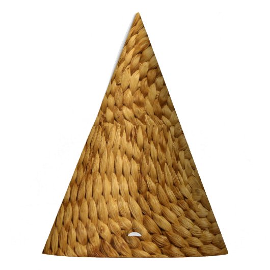 Woven Bast: Texturbraune Authentizität Partyhütchen (Links)