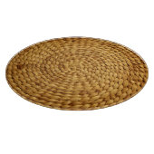 Woven Bast: Texturbraune Authentizität Schneidebrett (Ecke)