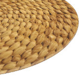 Woven Bast: Texturbraune Authentizität Schneidebrett (Ecke)