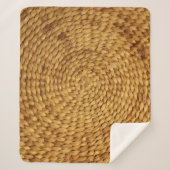 Woven Bast: Texturbraune Authentizität Sherpadecke (Vorderseite)