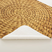 Woven Bast: Texturbraune Authentizität Sherpadecke (3/4)