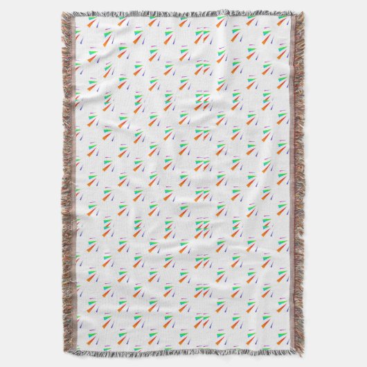 Woven blanket with colorful pinwheel pattern  decke (Vorderseite Vertikal)