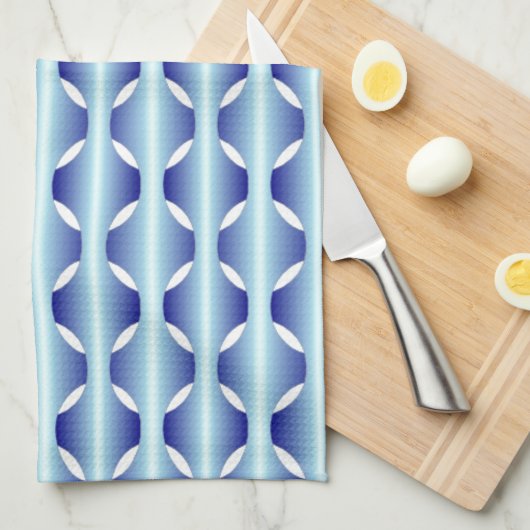 Woven Blues Kitchen Handtuch (Viertel Falte)