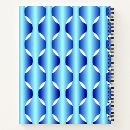 Woven Blues Spiral Notebook Notizblock (Rückseite)