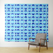 Woven Blues Tapestry Wandteppich (Beispiel (Horizontal))