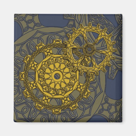 Woven Clockwork Magnet (Vorne)