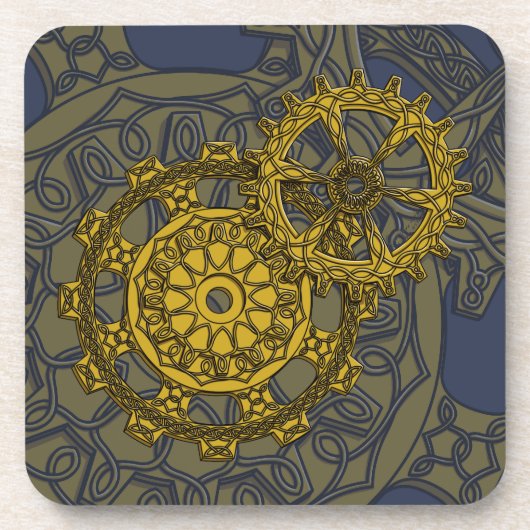Woven Clockwork Square Untersetzer (Vorderseite)