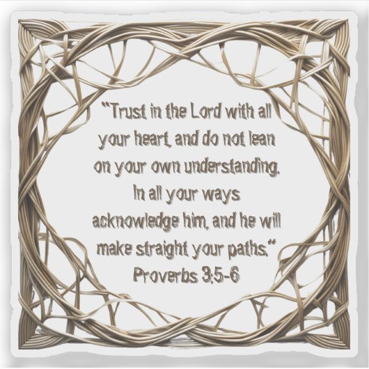 Woven Customizable Bibe Verse Custom Cut Vinyl S Aufkleber (Vorderseite)