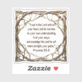 Woven Customizable Bibe Verse Custom Cut Vinyl S Aufkleber (Blatt)